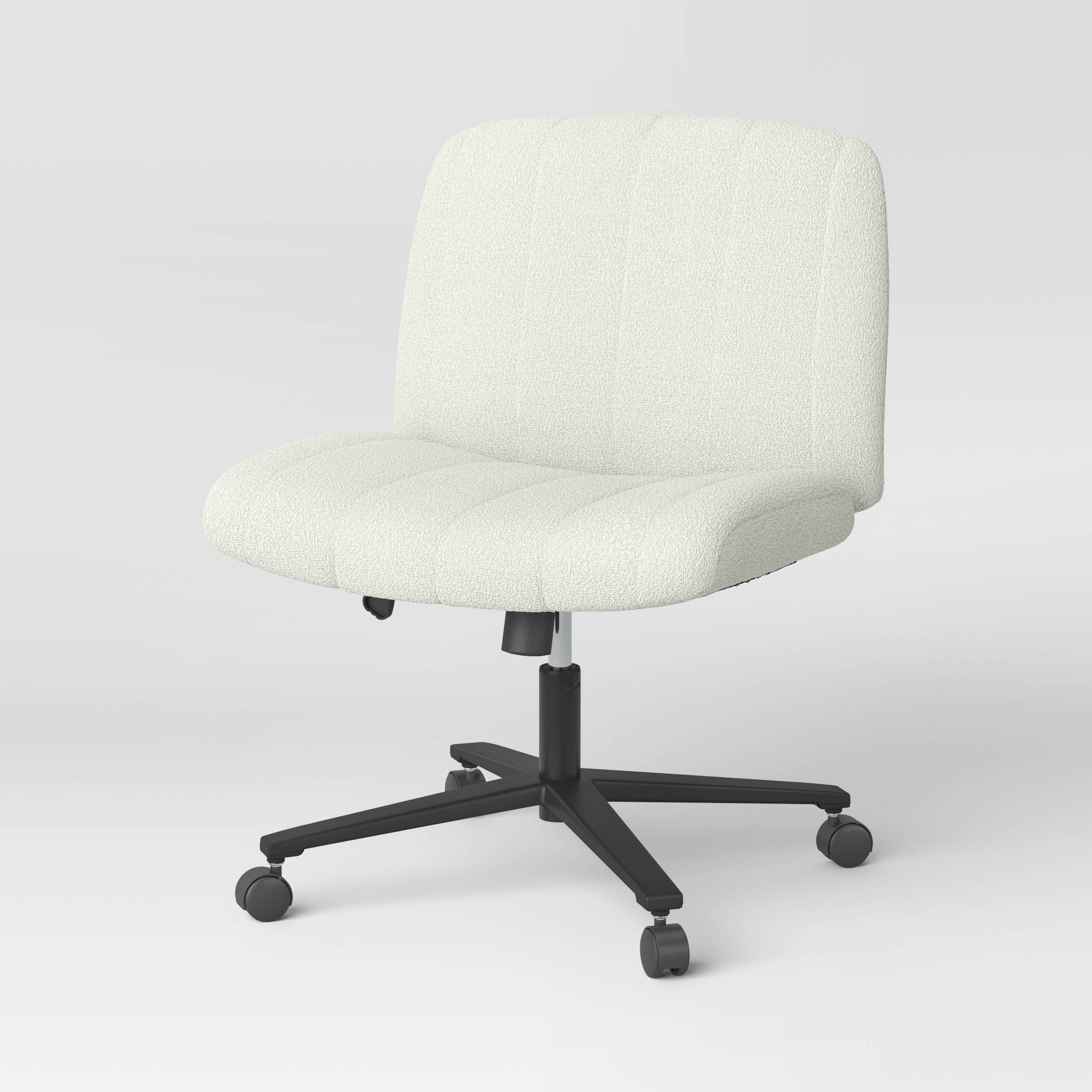 Upholstered Criss Cross Armless Office Chair with Metal Swivel Base - Room Essentials™