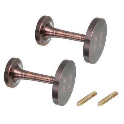 Unique Bargains Aluminum Alloy Wall Mounted Decorative Curtain Holdback 2 Pcs