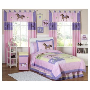 Pink & Purple Pretty Pony Comforter Set (Full/Queen) - Sweet Jojo Designs , Pink Purple