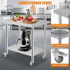 36"x24" Stainless Steel Prep Table, Stainless Steel Workbench, 662 lbs Load Capacity, 3-Stage Adjustable Shelf, with Hook, Arc Corner Edge - 4 of 4