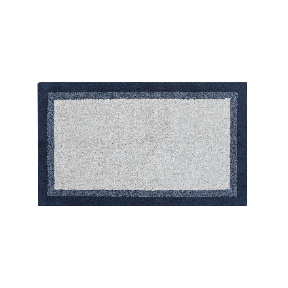 Photos - Bath Mat 27"x45" Salem Cotton Tufted Bath Rug Navy