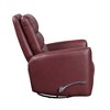 Faux Leather Swivel Glider Reclining Chair with Breathable Upholstery, Luxury Style, and Movie Chair Comfort - 4 of 4