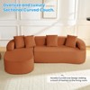 Mjkone 99''Chenille L-Shape Sectional Sofa with Curved Chaise，Modern Cloud 3-Seater Sofa - 2 of 4