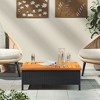 vidaXL Patio Table Black 27.6 In.x27.6 In.x9.8 In. Rattan and Acacia Wood - 3 of 4