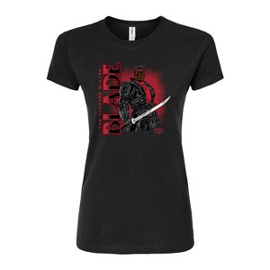 Women's - Marvel - Blade With Logo Fitted Graphic T-Shirt - 1 of 4