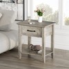 Nightstands Set of 2, End Table with Drawer, Side Table for Spaces, 2 Tiers Storage Shelves with Dresser, Bedside Table - 3 of 4