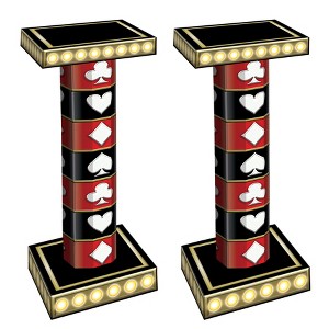 Beistle Casino 3-D Short Column Props, 33.75" x 14.25", (2/Box) Multicolored - 1 of 3