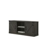 58" TV Stand with 2 Open Shelves, 2 Barn Style Cabinets, and Cable Management for Living Room and Bedroom - 2 of 4