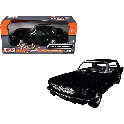 1964 1/2 Ford Mustang Black 1/24 Diecast Model Car by Motormax