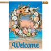 Driftwood Wreath Summer House Flag Nautical 28" x 40" Briarwood Lane - 2 of 4