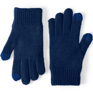 Lands' End Men's CashTouch Knit Gloves - 1 of 2