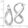 Black Bow Jewelry Polished Twisted Hoop Earrings in Sterling Silver, 34mm (1 5/16 in) - 4 of 4