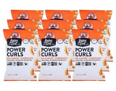 Lesser Evil - Power Curls Fiery Hot - Case of 9-4 OZ, 9 case / 4