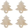 Set of 4 Tree Boards Whitewash Wood with Leather Tie by Foreside Home and Garden - 4 of 4