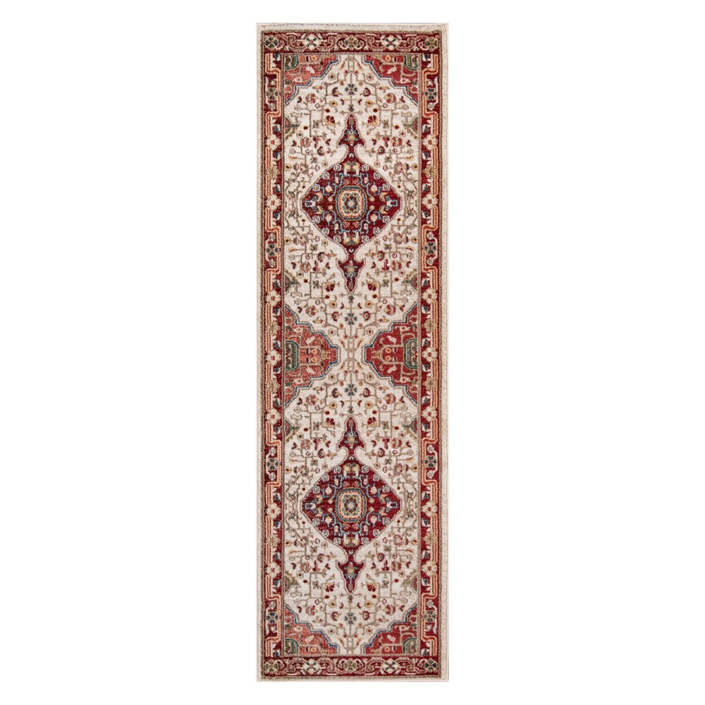  Medallion Loomed Runner Red