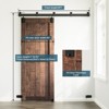 SMARTSTANDARD 5 ft. Box Rail Interior Sliding Barn Door Hardware Kit, Heavy Duty Matte Black Track (Door Not Included) - 3 of 4