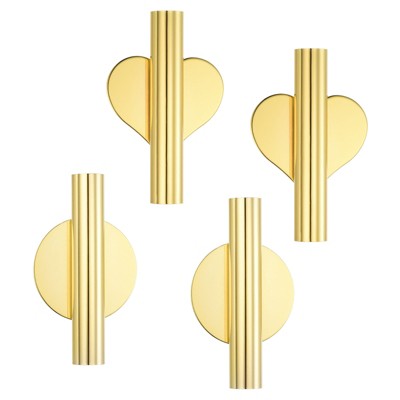 Unique Bargains Wall-Mounted Display Decoration Dried Flower Vase Tube 4 Pcs