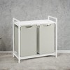 Laundry Hamper Organizer Laundry Basket Laundry Sorter with 2 Pull-Out and Removable Bags 2 x 12.1 Gallons, 28.8 x 13 x 28.4 Inches - 4 of 4