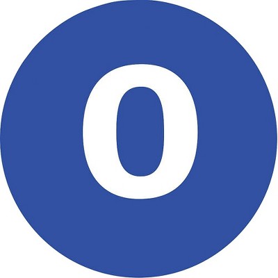 The Packaging Wholesalers 2 Inventory Numbered Circles #0 Dark Blue 1/Roll LABDL6768