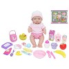JC Toys Deluxe La Newborn 12" Doll All Vinyl Nursery 25 Piece Gift Set - 4 of 4