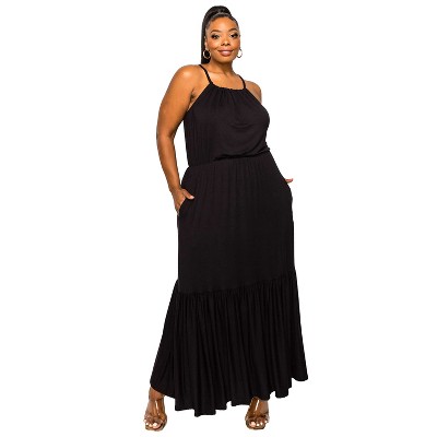 L I V D Women's Ameli Pocket Cami Maxi Dress