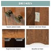 LunaLulinlk Brown Triangle Storage Cabinet with Adjustable Shelves for Home Kitchen - 3 of 4