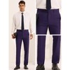 Lars Amadeus Men's Slim Fit Solid Stretch Flat Front Work Business Trousers - 4 of 4