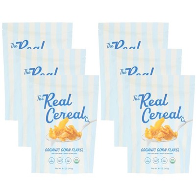 The Real Cereal Co. Organic Corn Flakes Cereal - Case of 6/8.4 oz