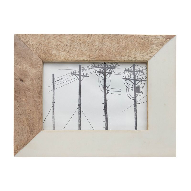 5x7 Inches White Wood, Resin & Glass Photo Frame - Foreside Home & Garden, 1 of 8