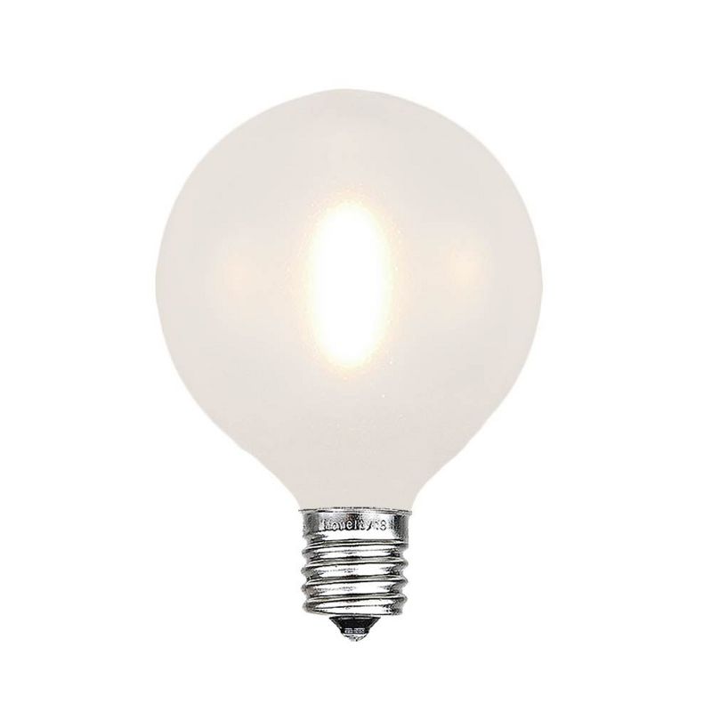 Novelty Lights Plastic G40 Globe Hanging LED String Light Replacement Bulbs E12 Candelabra Base 1 Watt, 2 of 10