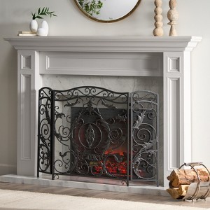 Christopher Knight Home Waterbury Traditional Iron 3 Panel Fireplace Screen - 1 of 4