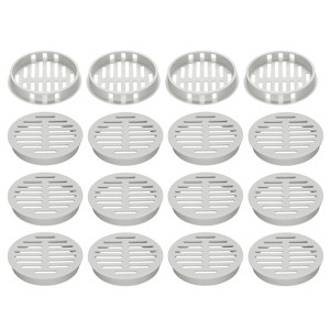 Unique Bargains Bathroom Office Kitchen Plastic Circular Soffit Air Vents Cover 20 Pcs - 1 of 4
