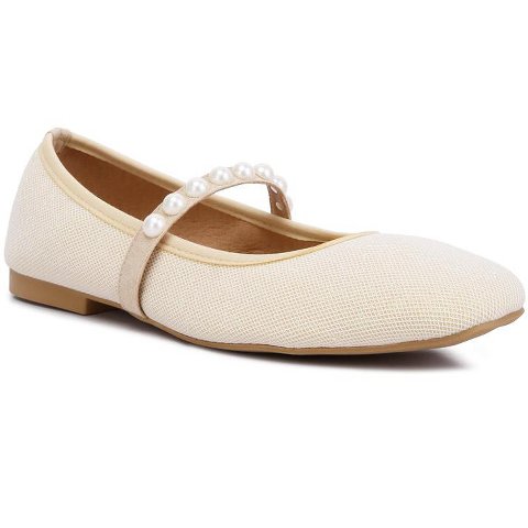 Обувь London Rag Womens Sassie Pearl Embellished Ballerina Flats 8
