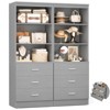 Aheaplus 71'' Tall Closet Storage Organizer with Drawers, Freestanding Closet System with Adjustable Shelves - 2 of 4