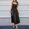 Women's Elegant Black Ruched Bodice Maxi Wedding Guest Dress - Cupshe - 3 of 4