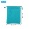 Unique Bargains Mini Smooth Soft Christmas Satin Bags with Drawstring 20 Pcs - 2 of 4