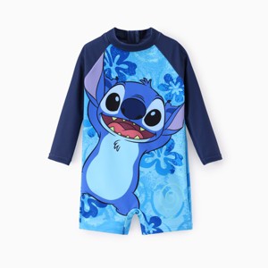 Disney Stitch Kids Hawaii Summer Holiday One Piece Rash Guards
