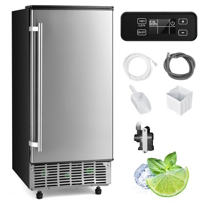 NewAir 15 Undercounter 80 lbs. Daily Clear Ice Cube Maker Machine, Built-in or Freestanding Design