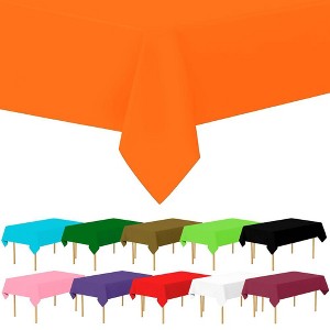 Plastic Tablecloth Disposable, Tablecloths for Rectangle Tables 54 inch. x 108 inch. Fits Tables Up to 8 Feet, Table Cloth for Party - SparkSettings - 1 of 4