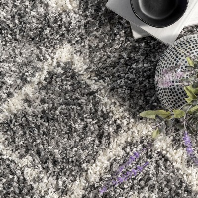 Cozy Comfort Gray Rectangular Shag Rug 3' x 5'