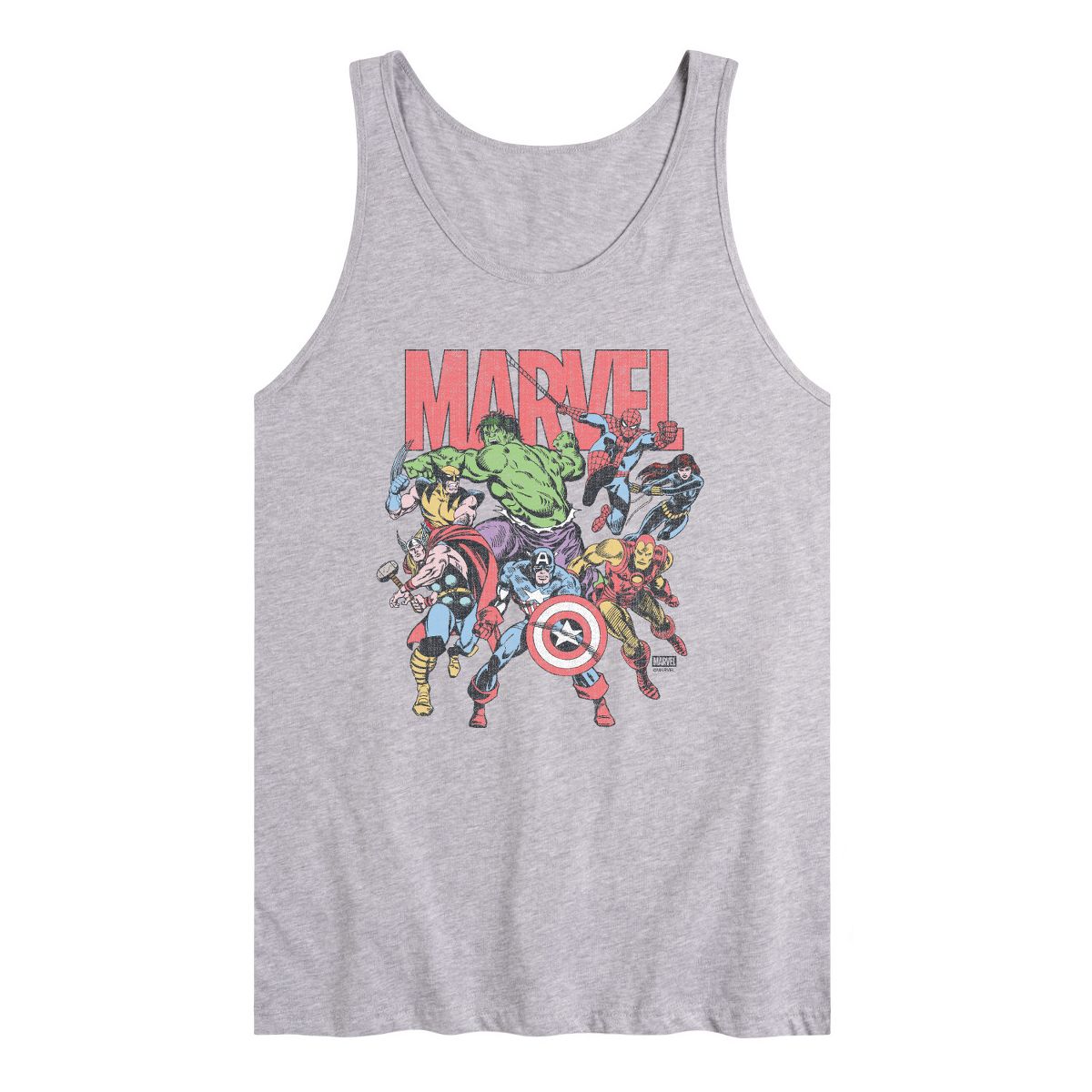 Men's - Marvel - Marvel Group Faded Graphic Tank Top