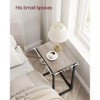 VASAGLE C-Shaped End Table, Small Side Table for Couch, Sofa Table with Metal Frame for Living Room, Bedroom, Bedside - 3 of 4