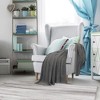 PiccoCasa Home Decor Soft 100% Cotton Cable Knit Throw Bed Blanket  for Sofa - 2 of 4