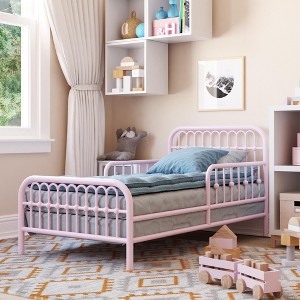 Little Seeds Monarch Hill Ivy Metal Toddler Bed - 1 of 4