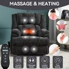 Dual Motor Power Lift Massage Recliner Chair with Heat,Chenille Upholstered Recliner,Heavy Duty Recliner for Elderly Living Room-Coolbibila - 2 of 4