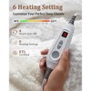 Heated Electric Throw Blanket, Waffle Electric Blanket with 6 Heat Settings & 4-Hour Auto-Off, Machine Washable, White - 3 of 4