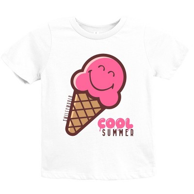 The Juniper Shop SmileyWorld Cool Summer Ice Cream Pink Youth Short Sleeve Tee