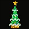 5.2ft Lighted Christmas Tree - 34 Strawberry Bulbs + Star Topper, IP44 Waterproof, Green+Yellow - 3 of 4
