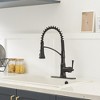 Single-Handle Pull-Down Sprayer 3 Spray High Arc Kitchen Faucet With Deck Plate - 2 of 4