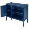 Accent Storage Cabinet MDF Storage Chest With Adjustable Shelf 3 Doors Kitchen Buffet Sideboard Entryway Console Table - 4 of 4